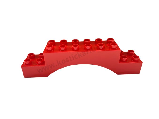 Lego® Duplo® Kostka 2x10x2 oblouk,most, klenba červená