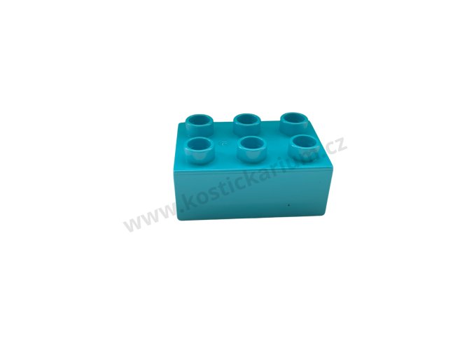 Lego® Duplo® Kostka 2x3 tyrkysová