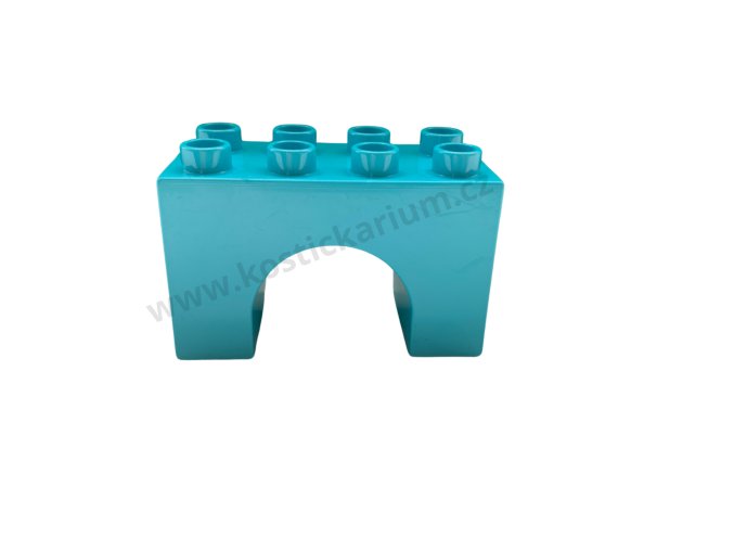 Lego® Duplo® Kostka 2x4x2 hranatý most, podpěra tyrkysová