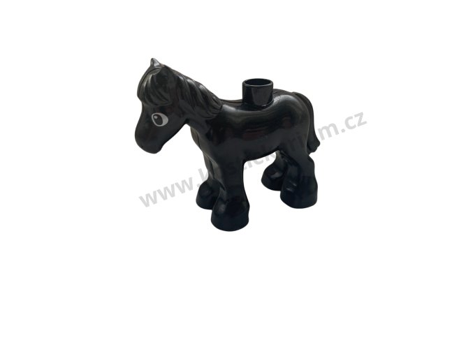 Lego® Duplo® černý kůń, koník či hříbě