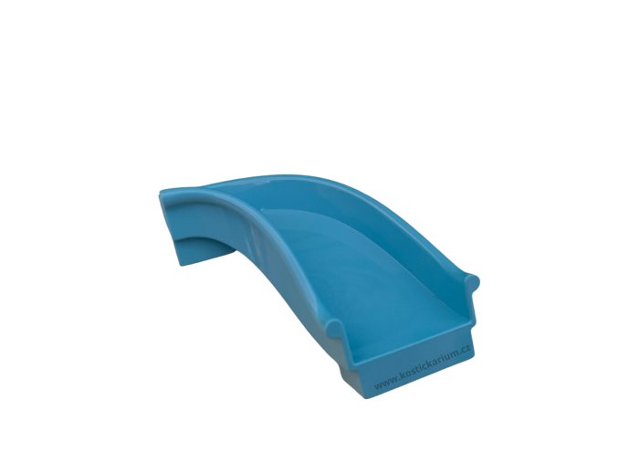 Skluzavka malá modrá zatočená