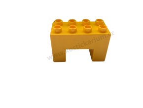 Lego® Duplo® Kostka 2x4x2 hranatý most, podpěra žlutá