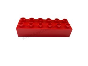 Lego® Duplo® Kostka 2x6 červená