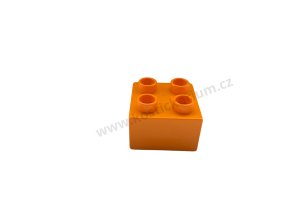 Lego® Duplo® Kostka 2x2 světle oranžová