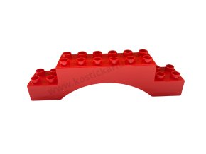 Lego® Duplo® Kostka 2x10x2 oblouk,most, klenba červená