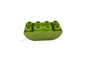 Lego® Duplo® Kostka 2x4 zaoblená zespod limetka