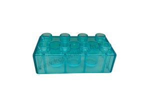 Lego® Duplo® Kostka 2x4 průhledná modrá