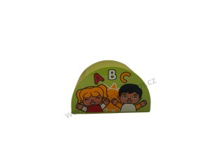 Lego® Duplo® Kostka půlkulatá s potiskem - děti a abeceda