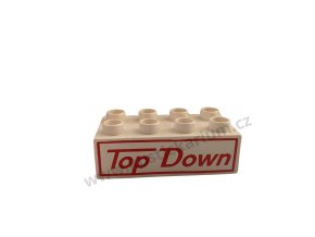 Lego® Duplo® Kostka 2x4 bílá s potiskem - Top Down