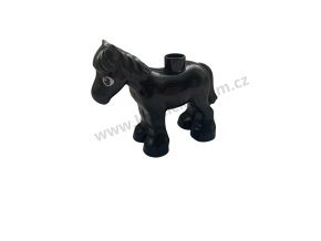 Lego® Duplo® černý kůń, koník či hříbě