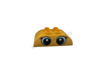 Lego® Duplo® Kostka 2x4 zaoblená žlutá s potiskem - oči