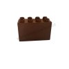 Lego® Duplo® Kostka 2x4x2 hnědá s potiskem - knihovna