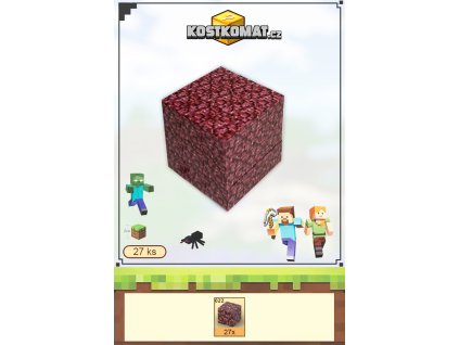 Magnetické MINECRAFT kostky - Netherrack #022