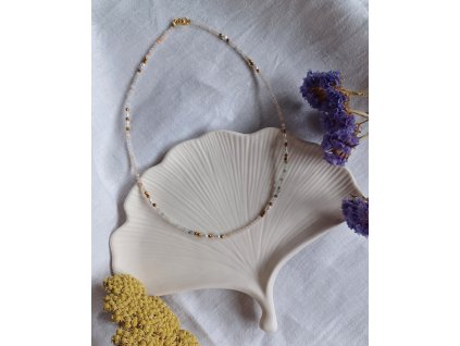 Náhrdelník růžový avanturín a amazonit