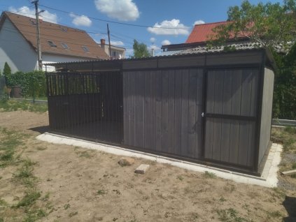 ČERNÝ KOTEC S ÚLOŽNÝM PROSTOREM 5x2m (2,5x2m+2,5x2m) ANTRACIT