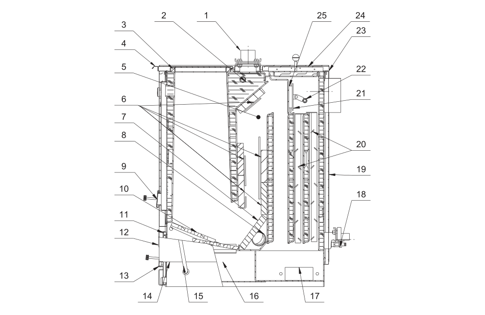 Schematický-řez-kotlem-SL23D-a-SL27D