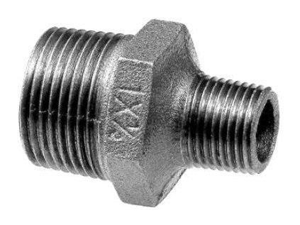 Vsuvka 245 3/4"x1/2", redukovaná, s vnějšími závity, voda/plyn, litina, černá