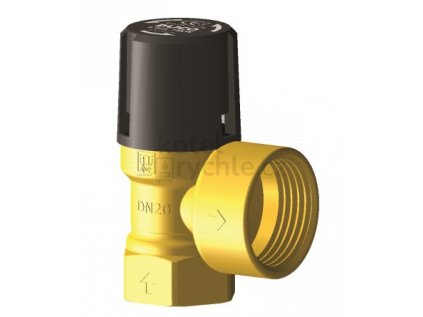 DUCO ventil pojistný 3/4"x1", 3bar, 128kW, membránový, závitový, topení, mosaz