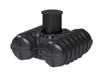 ROTH TWINBLOCK akumulační nádrž 3500l, na dešťovou vodu, s filtračním košem, PE, černá