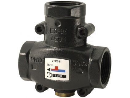 ESBE VTC511 ventil DN32, 60°C±4°C, plnící, vnitřní závit, pro zdroje na tuhá paliva, litina