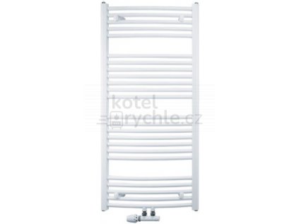 KORADO KORALUX RONDO COMFORT - M koupelnový radiátor 1820/600, spodní středové připojení, bílá RAL9016