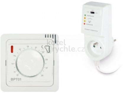 ELEKTROBOCK BT013 bezdrátový termostat 230V s přijímačem do zásuvky, bílá