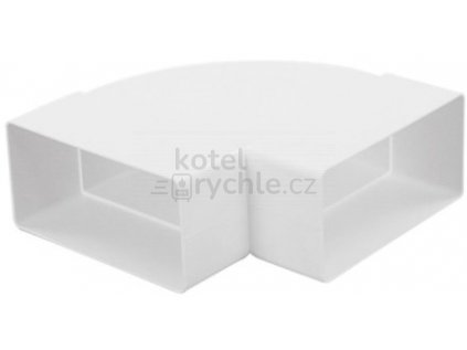 HACO CKH 2x110x55 ventilační systém 110x55mm, koleno vodorovné, ploché, bílá