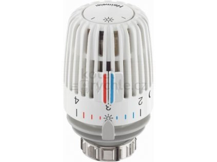 HEIMEIER K termostatická hlavice M30, 6°C-28°C, s vestavěným čidlem, se dvěma zarážkami, bílá