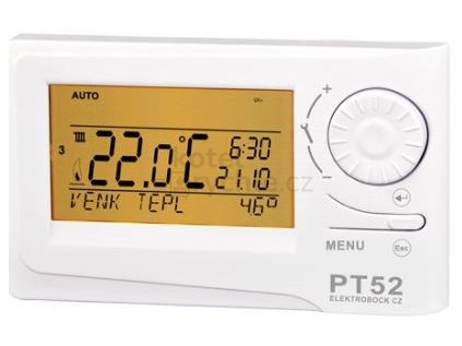 ELEKTROBOCK PT52 termostat 5-85°C s OpenTherm komunikací, týdenní, bílá
