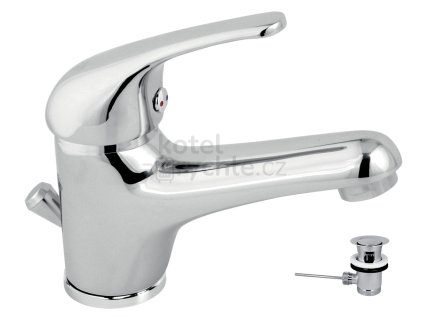 Umyvadlová baterie s kovovou výpustí Titania Iris chrom