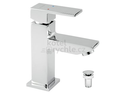 Umyvadlová baterie s výpustí Titania CUBE chrom