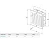 HACO VM 150x200 větrací mřížka, s rámečkem a síťovinou, bílá