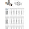 UPONOR MLC S-PRESS PLUS T-kus 25x20x20mm, redukovaný, lisovací, voda, mosaz