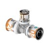 UPONOR MLC S-PRESS PLUS T-kus 25x20x20mm, redukovaný, lisovací, voda, mosaz