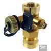 Ventil pro expanzní nádoby 1" F s vypouštěcím ventilem 1/2" M