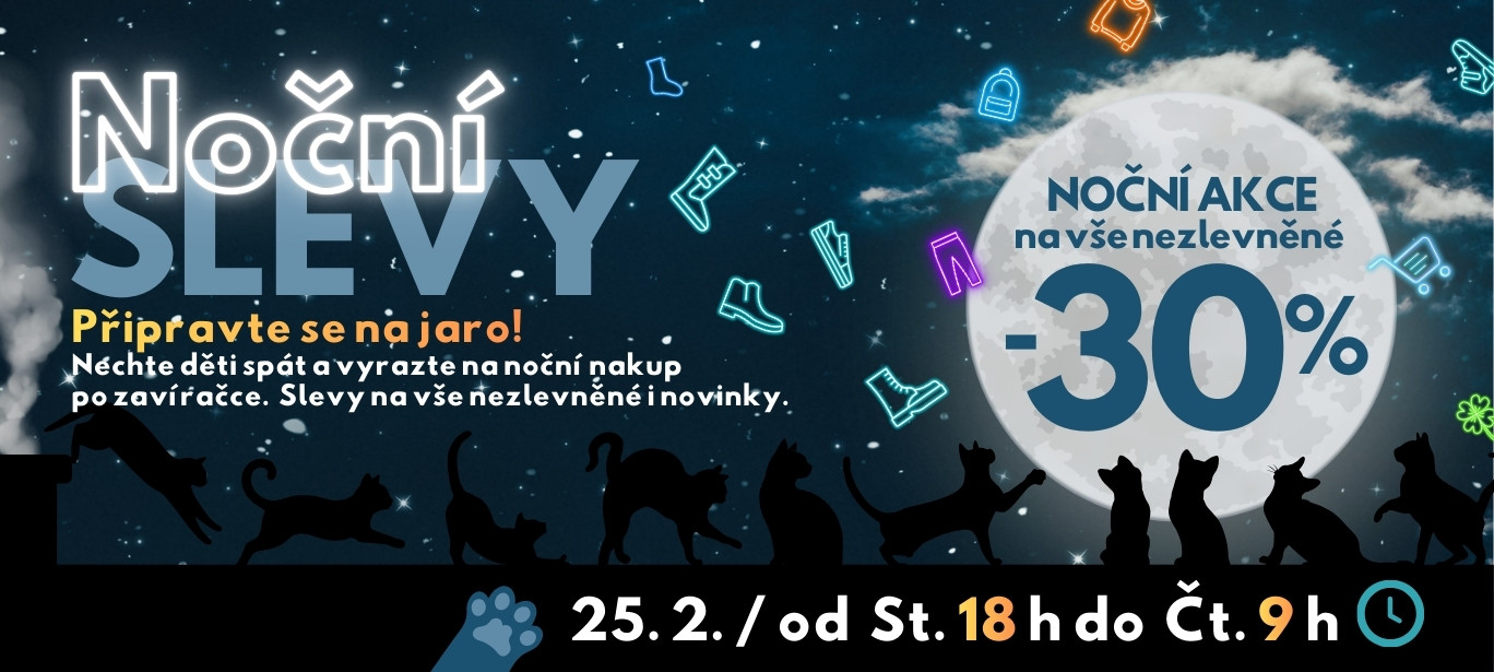 Noční nakupování - Připravte se na jaro se slevou 30 % na vše nezlevněné