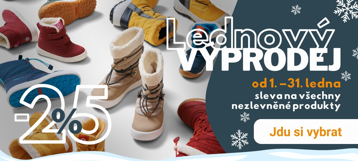 Od 1. do 31. ledna sleva 25 % na všechny nezlevněné produkty