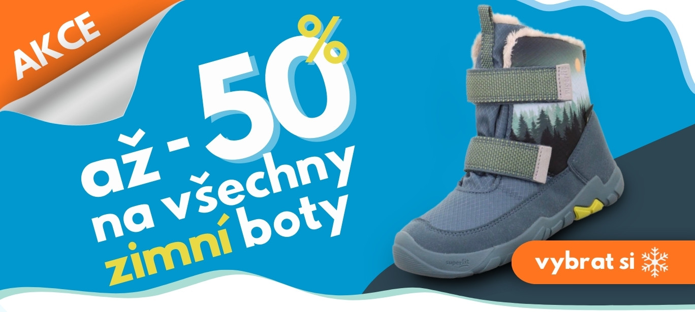 Sleva až 50 % na všechny zimní boty
