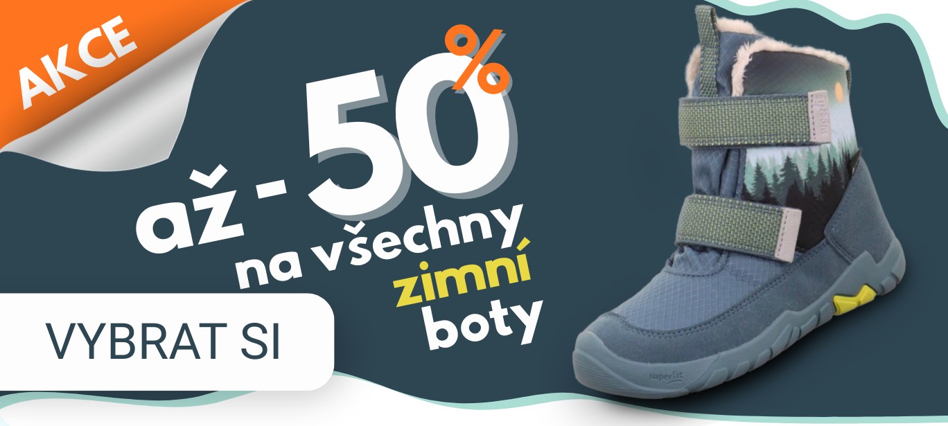 Sleva až 50 % na všechny zimní boty