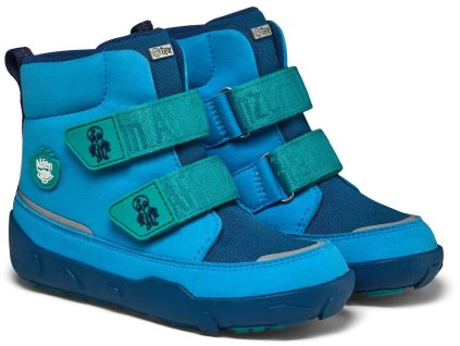 Zimní barefoot bota Affenzahn Mid boot Vegan Octopus Petrol