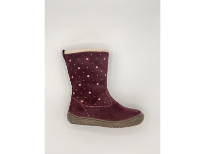 Zimní bota Geox J04CUA Hadriel burgundy (Velikost 35)