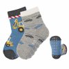 Ponožky Sterntaler protiskluzové 2 páry Bagr+autíčka světle modrá