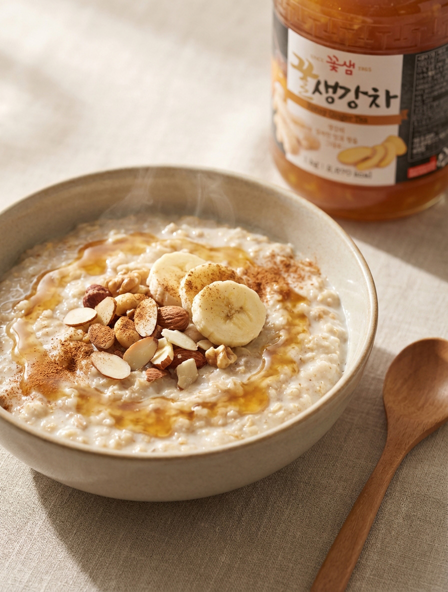 Zázvorový recept: Teplá zázvorová ovesná kaše(se zázvorovým čajem Kotsam)