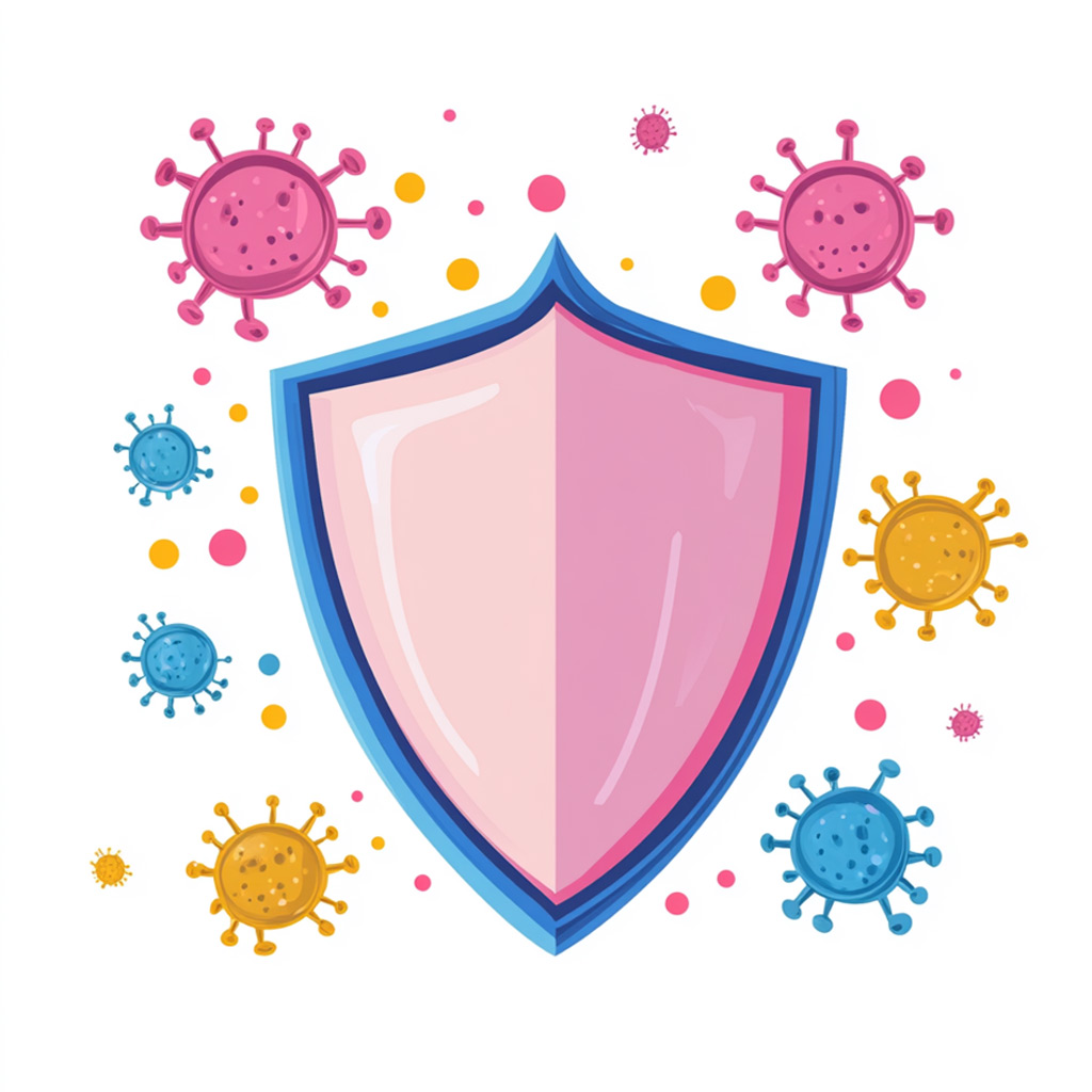 yuzu-caj-s-medem-imunita-stit-ilustrace