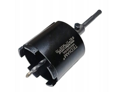 TEDIAM diamantová korunka 68 mm – 4 segmenty, závit M16 + SDS+ adaptér