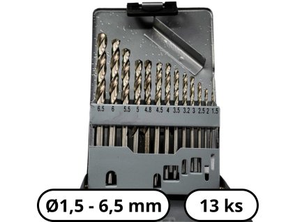 Sada vrtákov HSS do kovu – 13 ks