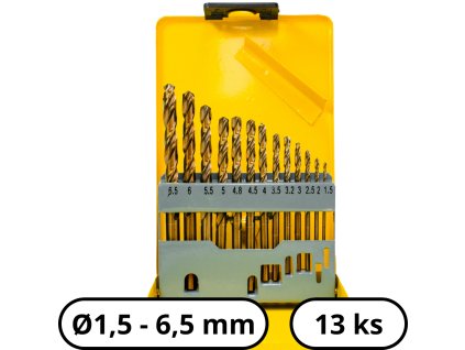 Sada vrtákov HSS Co do kovu 5% KOBALT – 13 ks