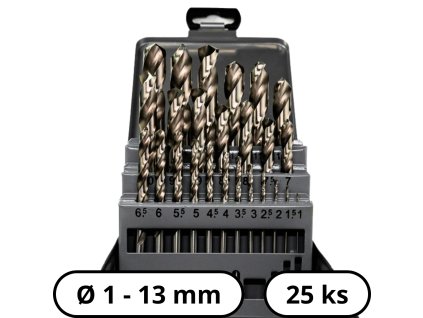 Sada vrtákov HSS do kovu – 25 ks