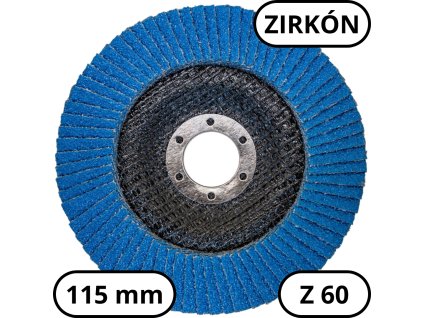 BLAUFLEX Ø115 mm Z60 – profesionálny lamelový kotúč so zirkónovým zrnom