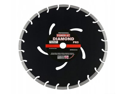 Diamantový segmentový kotúč POWER AT 350 × 25,4 mm – na betón, kameň a dlažbu